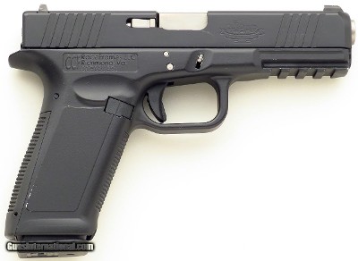 Robar & CCF RaceFrames custom Glock clone 9mm, aluminum frame, beavertail, Trijicon, pristine, layaway, provenance, Roy Huntington collection