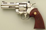 Colt Python .357 Magnum, nickel, 4-inch, 1976, 95 percent, layaway - 2 of 8