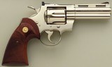 Colt Python .357 Magnum, nickel, 4-inch, 1976, 95 percent, layaway - 1 of 8
