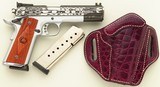 Tussey custom Caspian Damascus 1911 .45 ACP, 2006, gunwriter build, Wells Made holster, 99 percent, layaway - 1 of 9