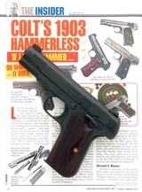 Novak custom Colt 1903 .32 ACP, made for a gunwriter and featured in American Handgunner, push-button mag. release, Spegel grips, provenance, layaway - 1 of 10