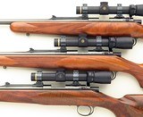 Kimber of Oregon Model 82 SuperAmerica matching-serial trio .22 LR, .22 Magnum & .22 Hornet, AAA claro, Leupold, Talley, 99 percent overall, layaway - 6 of 9