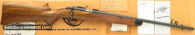 Kimber of Oregon Model 82 Custom Match .22 LR, 1984, jeweled, rust blue, AA English, box, 97 percent, layaway