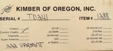 Kimber of Oregon Model 84 Varmint .222 Remington, AA claro, ebony, box, 98 percent, layaway - 12 of 12