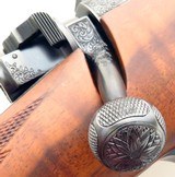 Kimber of Oregon Model 89 .300 Winchester Magnum, special order, factory engraved, gold, matching 375 H&H, unfired, layaway - 12 of 15