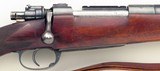 Hoffman Arms .375 H&H, Cleveland, magnum Mauser 98, engraved, banded, quarter rib, integral bridge aperture, horn, Hoffman sling, layaway - 5 of 15