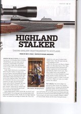Rigby Highland Stalker .275 Rigby, Guns & Ammo provenance, writer rifle, grade five Turkish, Mauser 98, 4+1, 14.75-inch LOP, 98% metal, case, layaway - 13 of 15