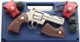 Colt Python stainless steel .357 Magnum, 2020, 4.25-inch, Wilson Combat sights, two grip sets, speed loaders, low round count, case, 97%, layaway - 1 of 9