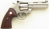 Colt Python stainless steel .357 Magnum, 2020, 4.25-inch, Wilson Combat sights, two grip sets, speed loaders, low round count, case, 97%, layaway - 2 of 9