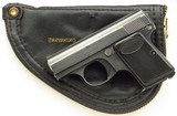 Browning Baby Browning .25 ACP, Belgium, 1965, thumb safety, magazine disconnect safety, 90% blue, superb bore, factory pouch - 1 of 7