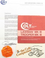 Colt Trooper MK III .22 LR, satin / electroless nickel, 1979, 6-inch, 97 percent, layaway - 11 of 11