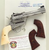 Freedom Arms 353 .357 Magnum, engraving by FEGA Master Roger Sampson (267 hours), ivory & walnut custom grips, over 99%, layaway - 1 of 15