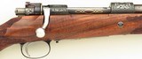Custom FN Mauser 98 .30-06, Byron Burgess gold game scene, island express three-leaf, intricate checkering, 8.0 pounds, superb condition, layaway - 5 of 14