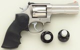 Smith & Wesson 686-2 .357 Magnum, stainless steel, four-inch lug, Hogue, HKS, super bore, great trigger pulls, 98 percent