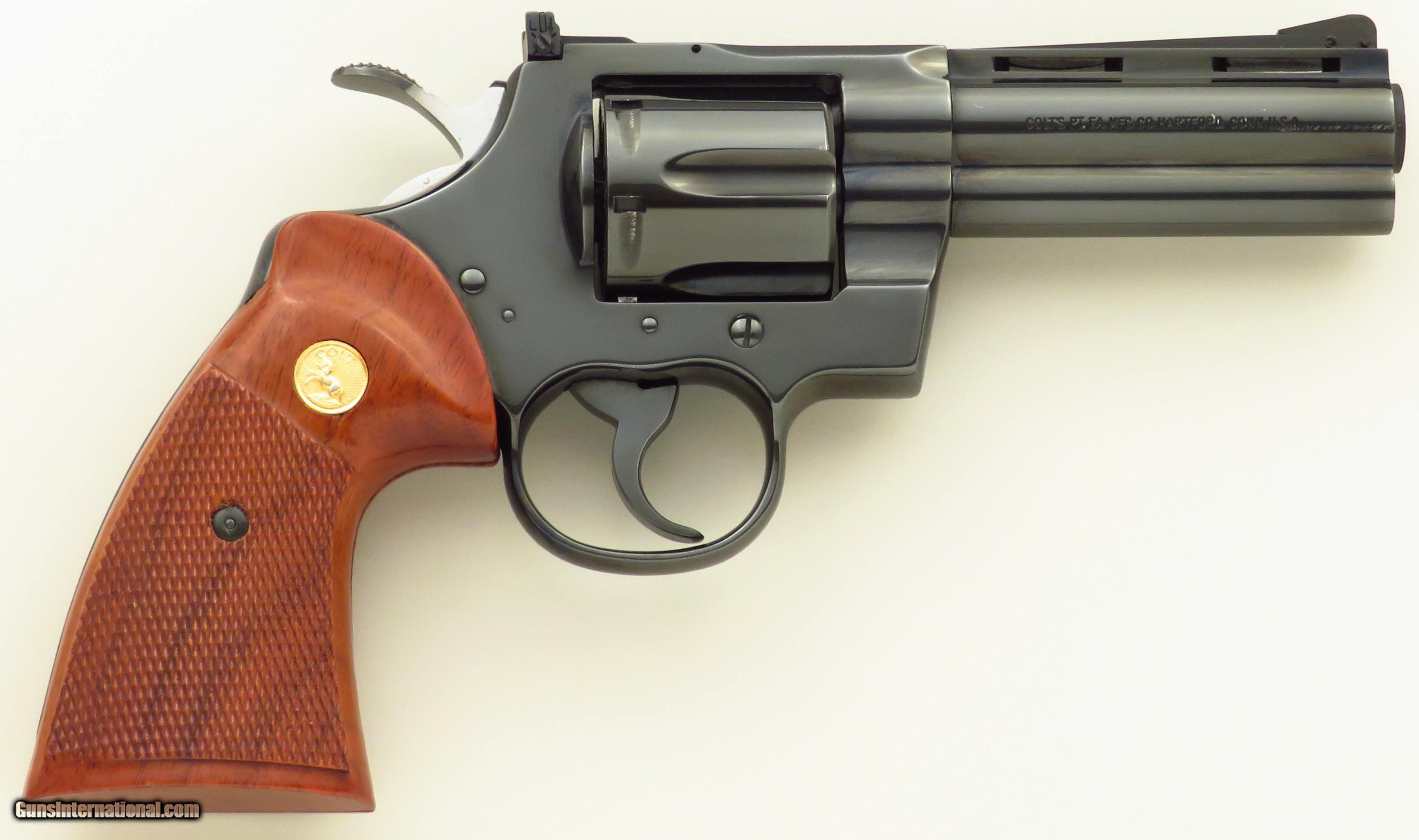 Colt Python .357 Magnum, 4-inch, blued V68891, over 95 percent 