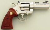 Colt Python .357 Magnum, K61520, 4-inch, new custom nickel, outstanding bore and mechanics, layaway