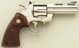 Colt Python .357 Magnum, 1980, 4-inch, new nickel, superb condition, layaway - 1 of 10