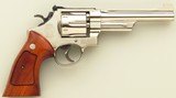 Smith & Wesson 27-2 .357 Magnum, 1976, 6-inch pinned, recessed, nickel, presentation box, 97 percent, layaway - 2 of 11