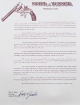 Smith & Wesson limited edition print, 1991, 44/225, Roy Jinks letter - 2 of 2