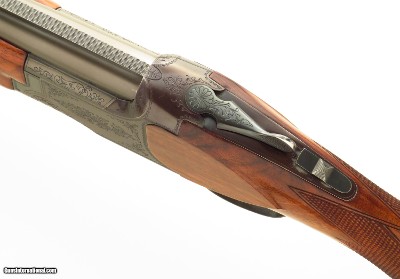 Charles Daly / Miroku Field 12 gauge, 26-inch SK/SK, ejectors, rust blue barrels, 7.2 pounds, great bores - Image 7 of 12