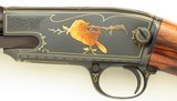 Custom Winchester Model 61 .22 LR, gold game scenes by Michel Courant, banded, quarter rib, AA English, 98 percent, layaway - 6 of 15