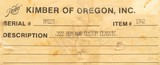 Kimber of Oregon Model 84 Custom Classic .222 Remington Magnum, AA claro, ebony, wrap, bases, box, 95%, layaway - 12 of 12