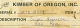 Kimber of Oregon Model 84 SuperAmerica .222 Remington, outstanding AAA claro, quarter rib, rings, pristine bore, box, 98 percent, layaway - 15 of 15