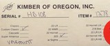 Kimber of Oregon Model 84 Custom Classic .223 Remingtons with matching serial 108, 22 and 24 inch, ebony, boxes, high condition, layaway - 13 of 13