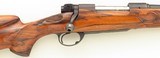 Biesen custom Winchester pre-64 70 .338 Winchester Magnum, engraved, special checkering, AAA English, Blackburn, 97%, layaway - 5 of 15