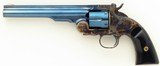 Ubertil Schofield Hardin 1875 .45 Colt, bright blue, color case, unfired since proof, box, 98%, layaway - 2 of 10