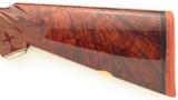 Winchester 21 / CSMC .416 Remington Magnum, express, ejectors, superb walnut, Lantuch gold relief engraving, test target, cased, 97 percent, layaway - 10 of 15