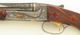 Winchester 21 / CSMC .416 Remington Magnum, express, ejectors, superb walnut, Lantuch gold relief engraving, test target, cased, 97 percent, layaway - 6 of 15