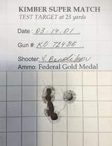 Kimber Super Match .45 ACP, early Custom Shop (not a 