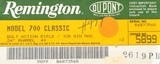 Remington 700 Classic .338 Winchester Magnum, 1987, new in the box - 3 of 3
