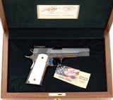 Kimber 1911 Centennial Limited Edition .45 ACP, number 250 of 250, 2010, color case, pristine, wood presentation case, pristine, layaway - 2 of 9