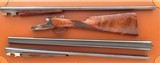 Parker Reproductions (Winchester) DHE 28 / .410 factory original three-barrel set, cased, likely unfired, estate of Tom Siatos, layaway