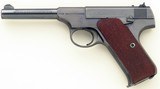 Outstanding Colt Woodsan .22 LR, 1937, 4.5-inch, four magazines, serialed target, box, George Hoenig, estate of Tom Siatos, 97 percent, layaway - 3 of 11