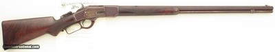 Winchester 1873 special order .32-20, letter, 28-inch octagon with unusual dovetail position, deluxe checkered, layaway