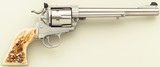 Hamilton Bowen Long Hunter .218 Bee, Ruger Blackhawk, 7.5-inch tapered, scalloped, chamfered, tuned, superb bore, over 95%, layaway