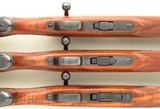 Kimber of Oregon Model 82 SuperAmerica same-serialed trio in .22 LR, .22 Magnum & .22 Hornet, quarter rib, AAA-claro, unfired, layaway - 8 of 11