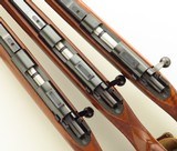 Kimber of Oregon Model 82 SuperAmerica same-serialed trio in .22 LR, .22 Magnum & .22 Hornet, quarter rib, AAA-claro, unfired, layaway - 7 of 11