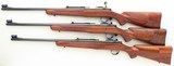 Kimber of Oregon Model 82 SuperAmerica same-serialed trio in .22 LR, .22 Magnum & .22 Hornet, quarter rib, AAA-claro, unfired, layaway - 2 of 11