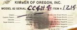 Kimber of Oregon Model 82 Custom Classic HB (Heavy Barrel) .22 LR serial number 4, Earl Kelley collection, box, target, layaway - 15 of 15
