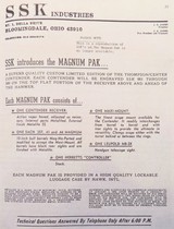 SSK Magnum Pak custom limited edition T/C Contender .357 Mag. / .41 Mag. / .44 Mag., 1978, complete, cased, literature, layaway - 6 of 11