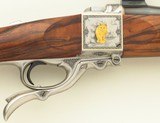 Staggering Clayton Nelson miniature Farquharson .222 Remington, Jerry Fisher, Eric Gold, gold game scenes, traps, 1993, unfired, layaway - 5 of 14
