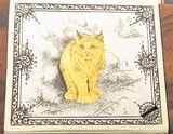Staggering Clayton Nelson miniature Farquharson .222 Remington, Jerry Fisher, Eric Gold, gold game scenes, traps, 1993, unfired, layaway - 10 of 14