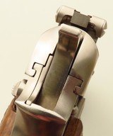 Belgian Browning Hi-Power 9mm, 1980, nickel, adjustable, two magazines, appears unfired, layaway - 6 of 8