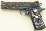 Custom Wilson Combat CQB Elite .45 ACP, 2018, Jere Davidson engraving, crosscut mammoth, presentation box, unfired, layaway - 3 of 11