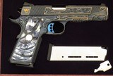 Custom Wilson Combat CQB Elite .45 ACP, 2018, Jere Davidson engraving, crosscut mammoth, presentation box, unfired, layaway - 10 of 11