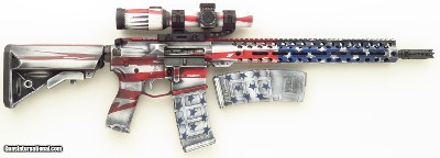Axelson Tactical USA-15 5.56, second amendment limited edition, red/white/blue, Eotech Vudu, 97 percent, layaway